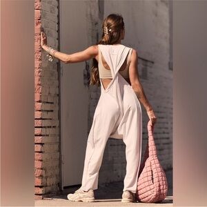 FP Movement by Free People Cream Jumpsuit